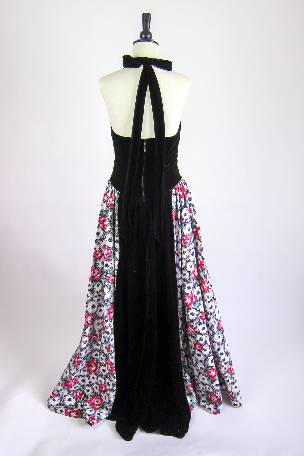 Vintage 1960s Kay Selig Halter Evening Gown