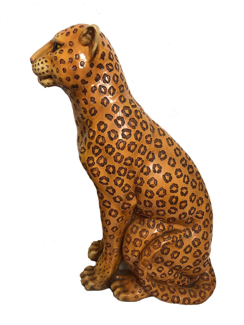 Vintage 1970s Marwal Large Leopard Sculpture