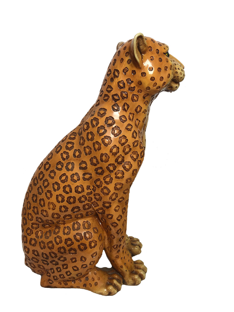 Vintage 1970s Marwal Large Leopard Sculpture