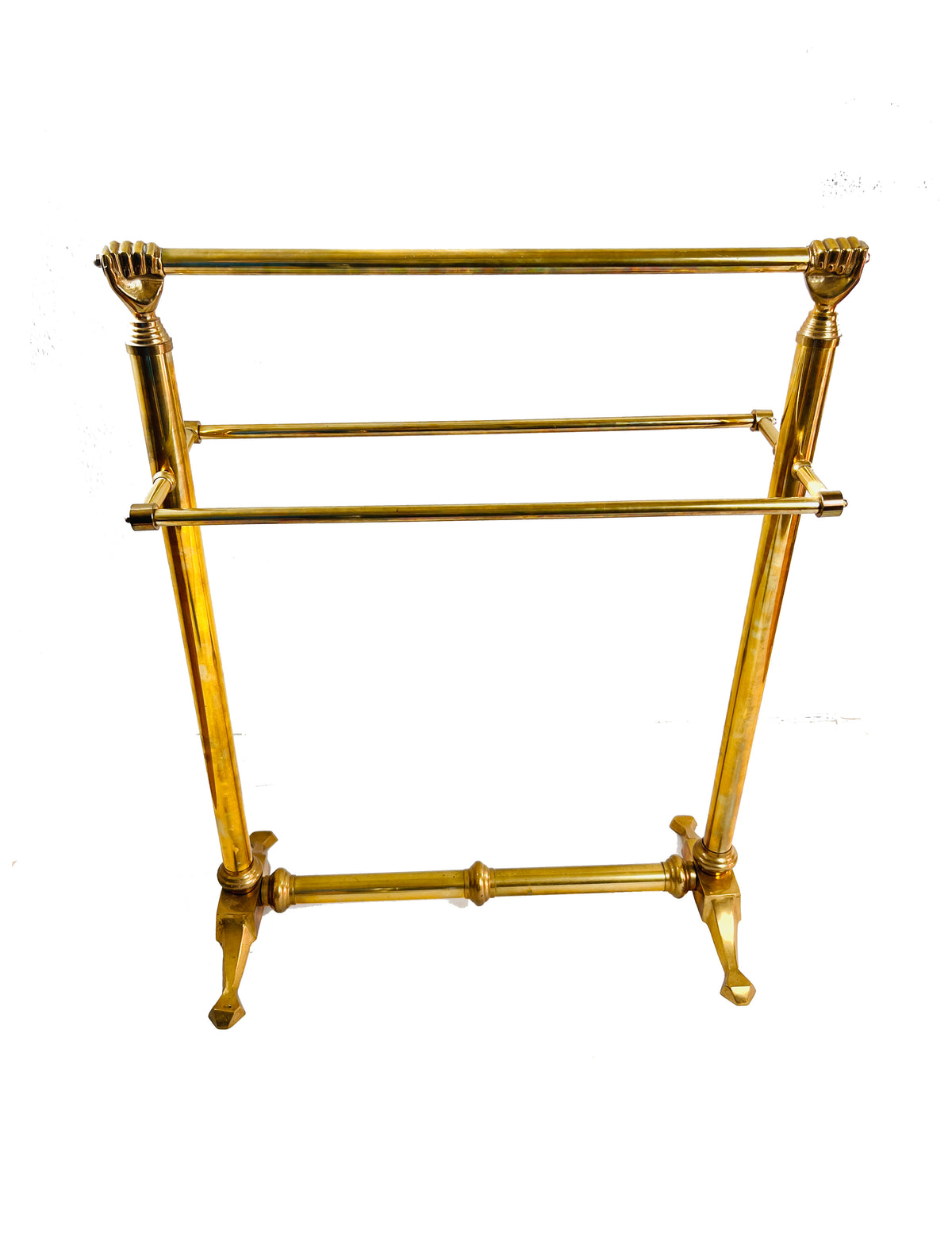 Vintage Beaux Arts Brass Blanket Stand Attributed to Andre Arbus