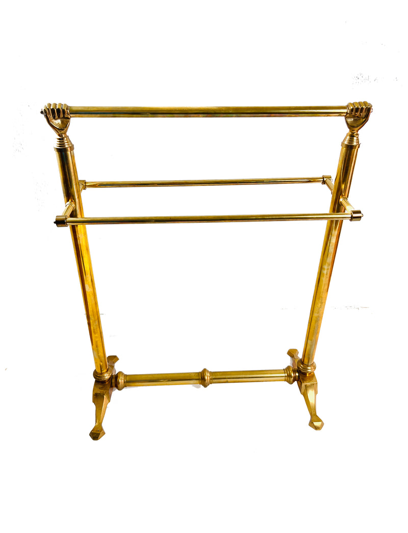 Vintage Beaux Arts Brass Blanket Stand Attributed to Andre Arbus