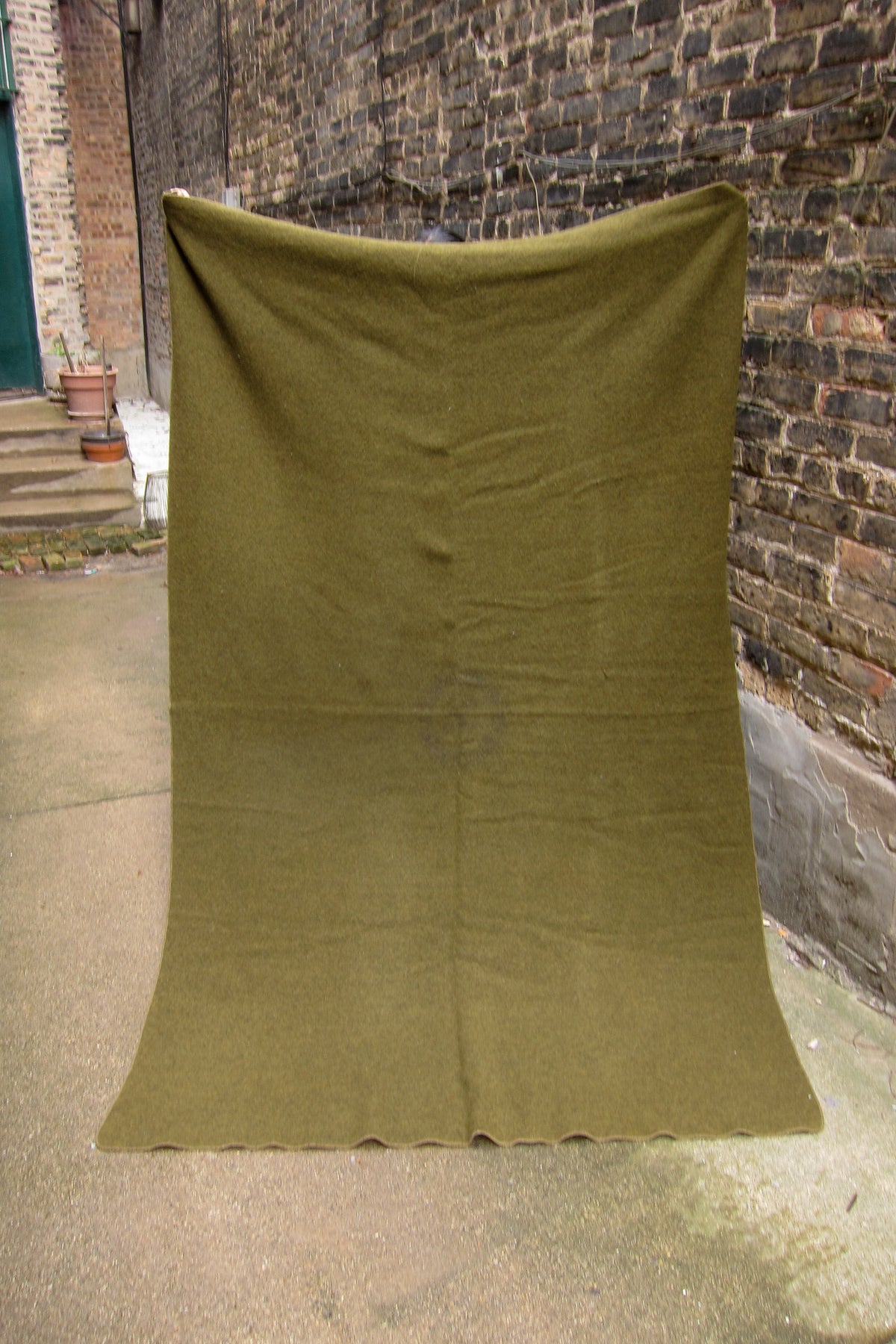 Vintage Army Green Wool Boy Scouts of America National Council Blanket