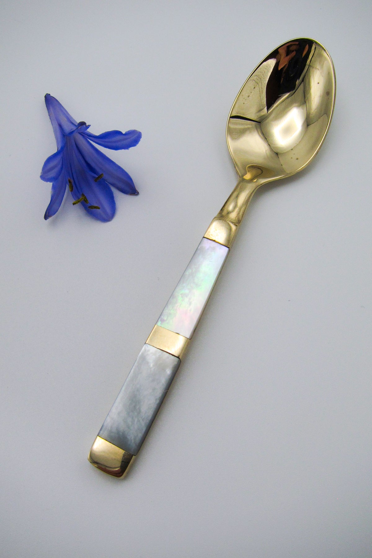 Bronze + Mother of Pearl Demitasse Spoons