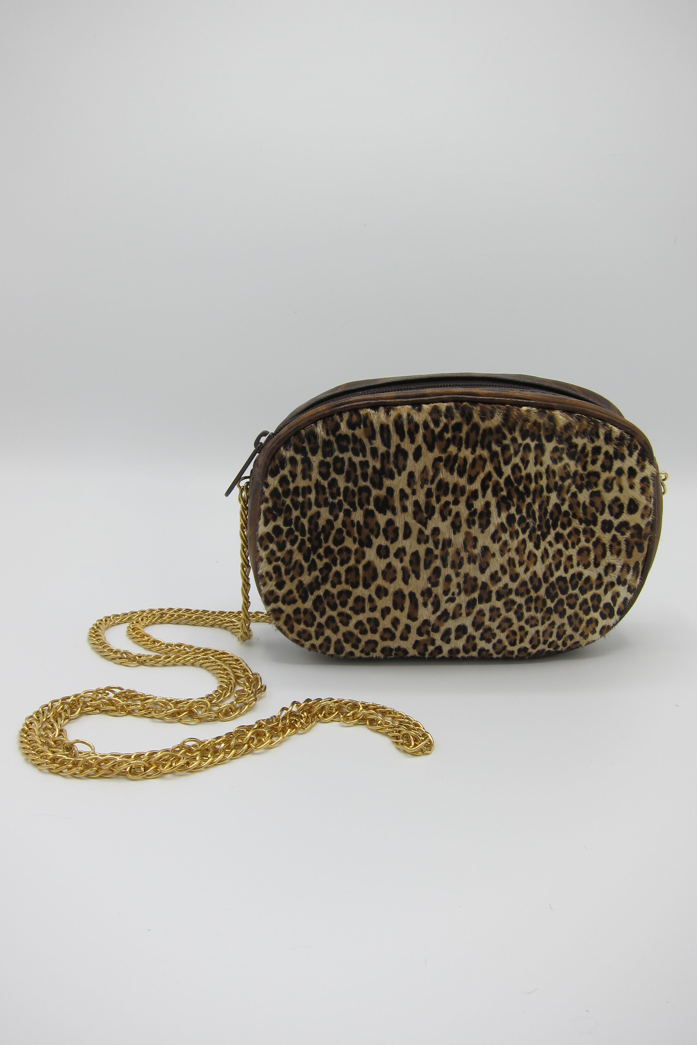 Leopard calf hair purse store