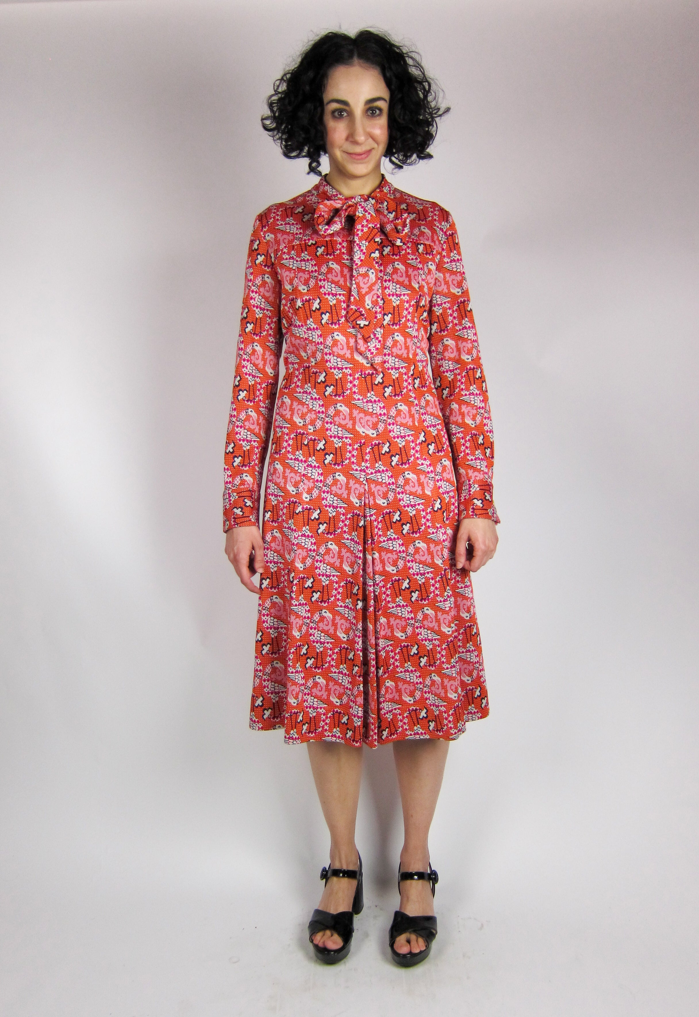 Vintage shop flamingo dress