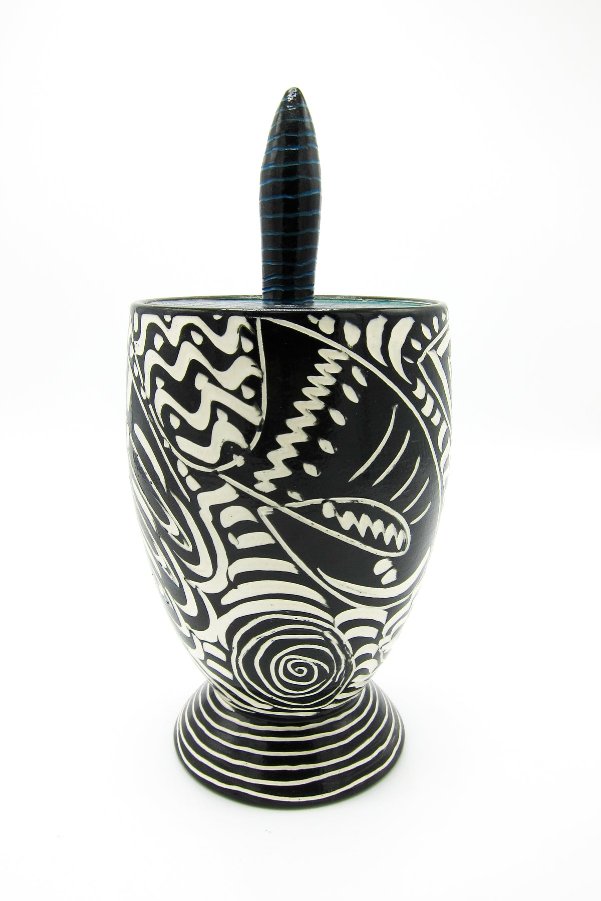 Postmodern Ceramic Lidded Jar