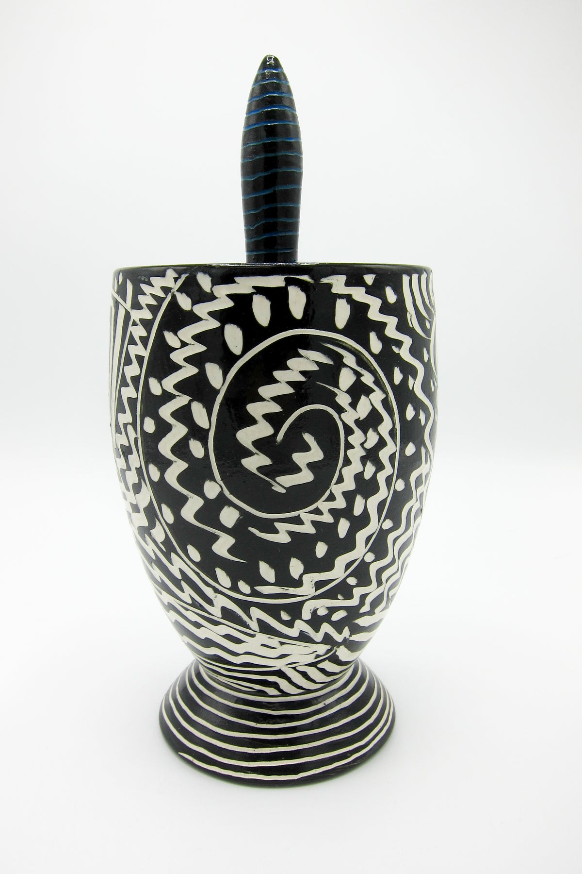Postmodern Ceramic Lidded Jar