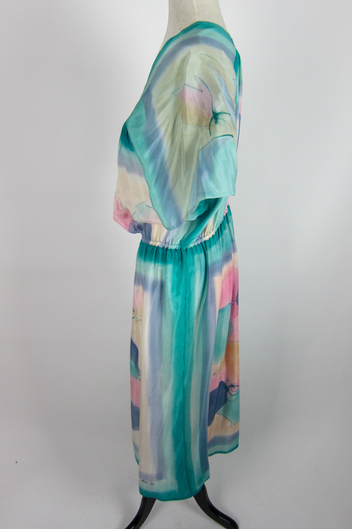 Irene Tsu Hand-Painted Silk Dress