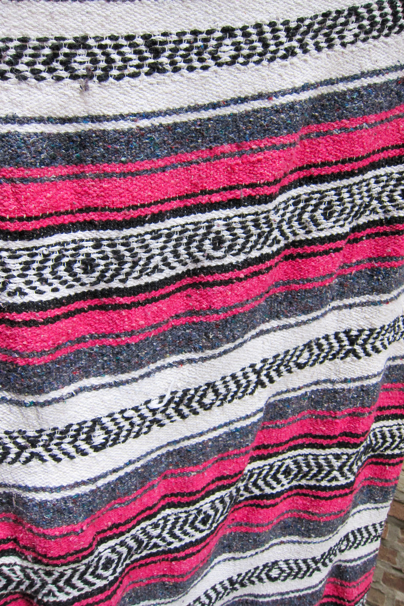 detail of vintage southwestern serape blanket