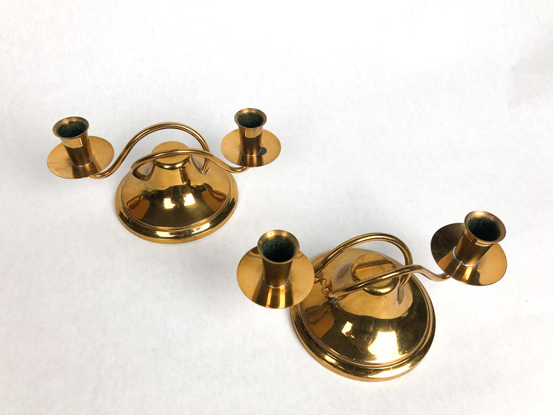 Vintage Mid-Century Bronze Candle Holders