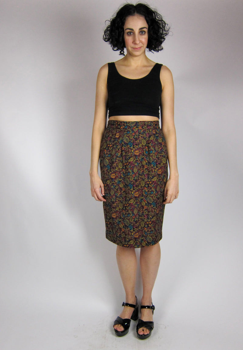 Vintage Paisley Pencil Skirt – Dovetail
