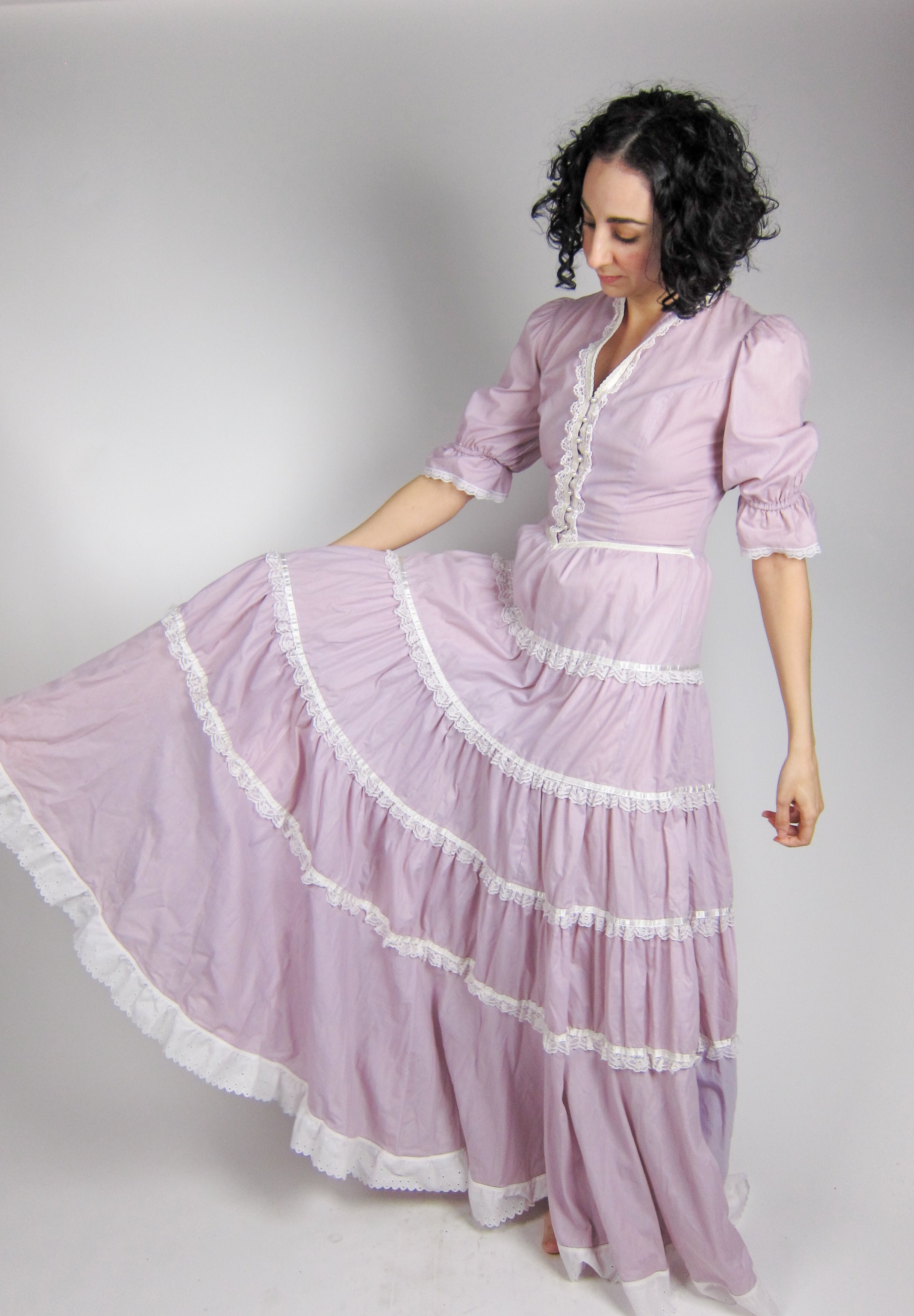 Vintage Gunne Sax Purple Prairie Dress  Dovetail