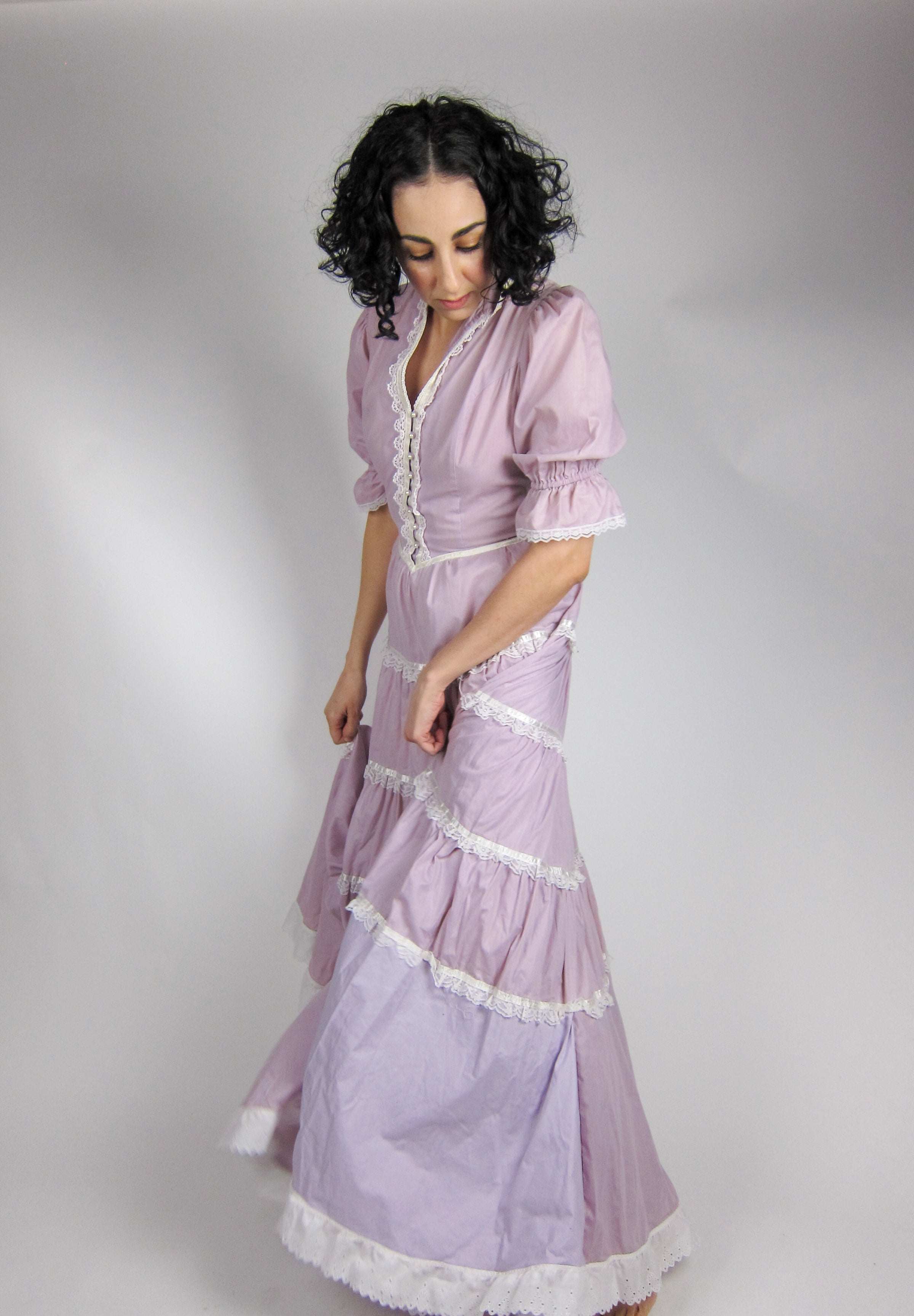 Vintage Gunne Sax Purple Prairie Dress Dovetail Vintage Gunne Sax Purple Prairie Dress Dovetail