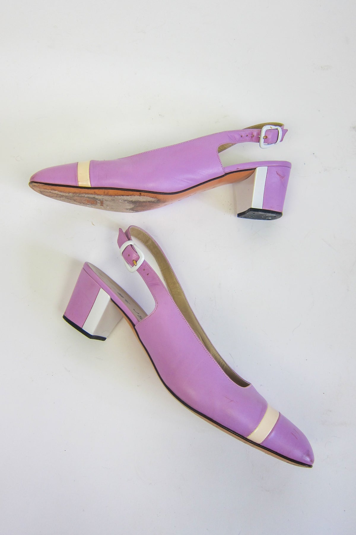 Lilac Leather Pumps by St. John