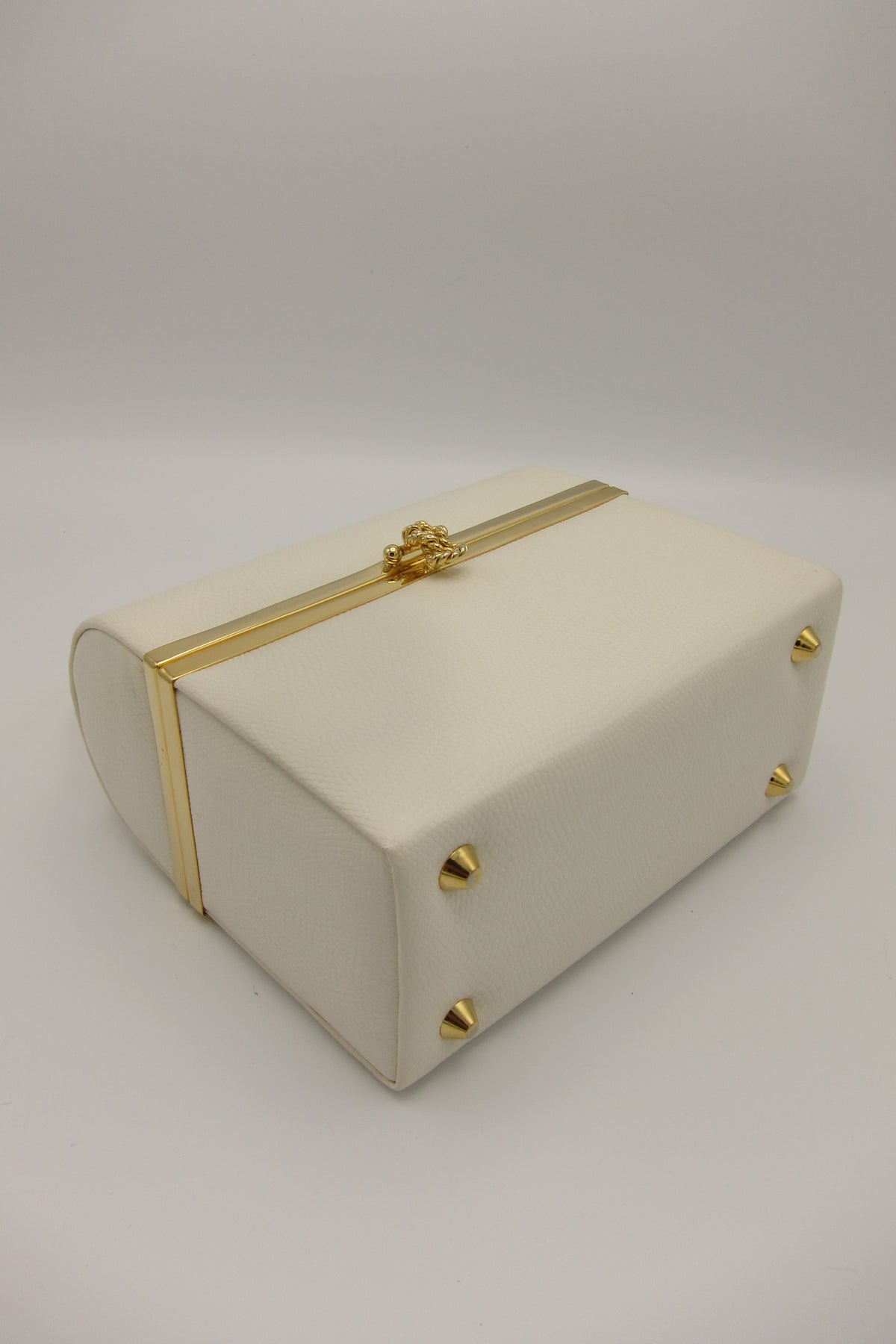 Vintage White and Gold Box Purse