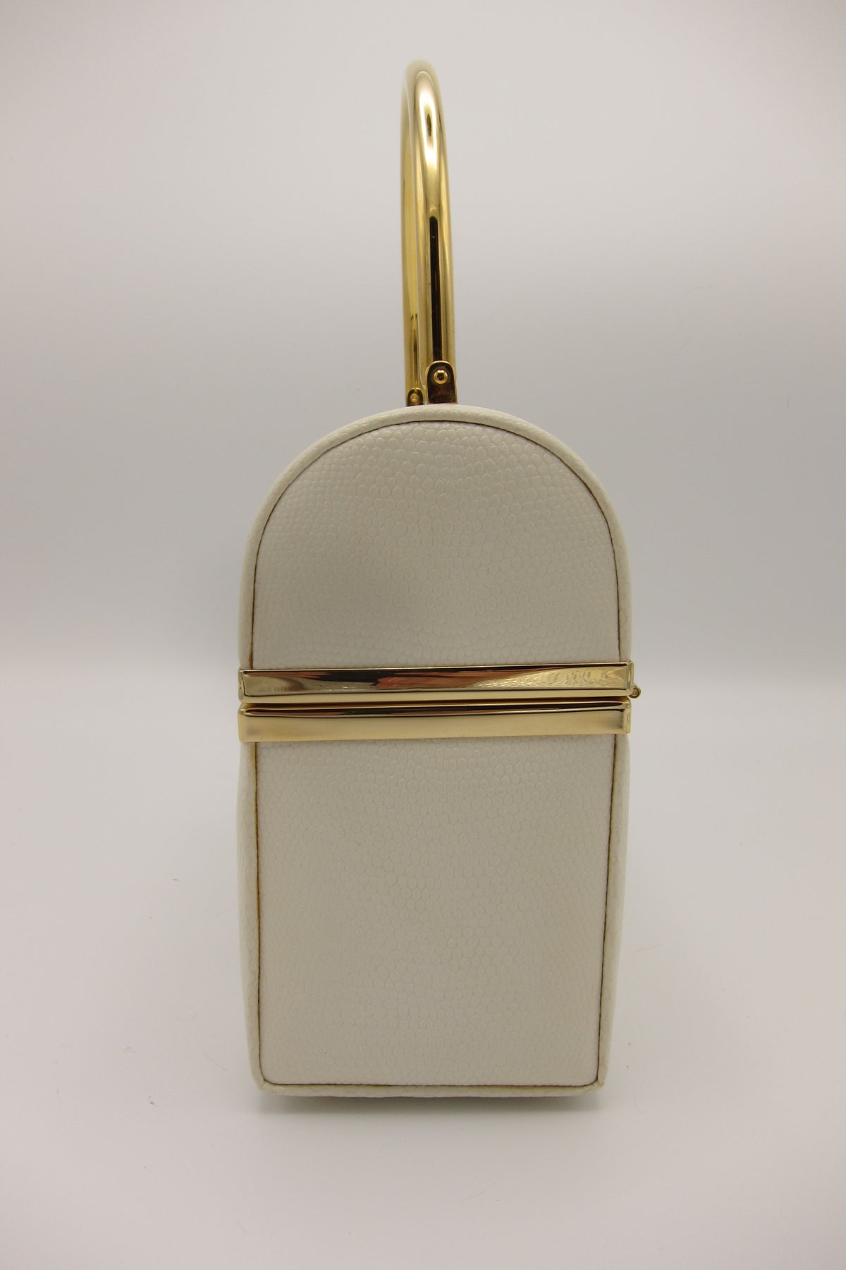 Vintage White and Gold Box Purse